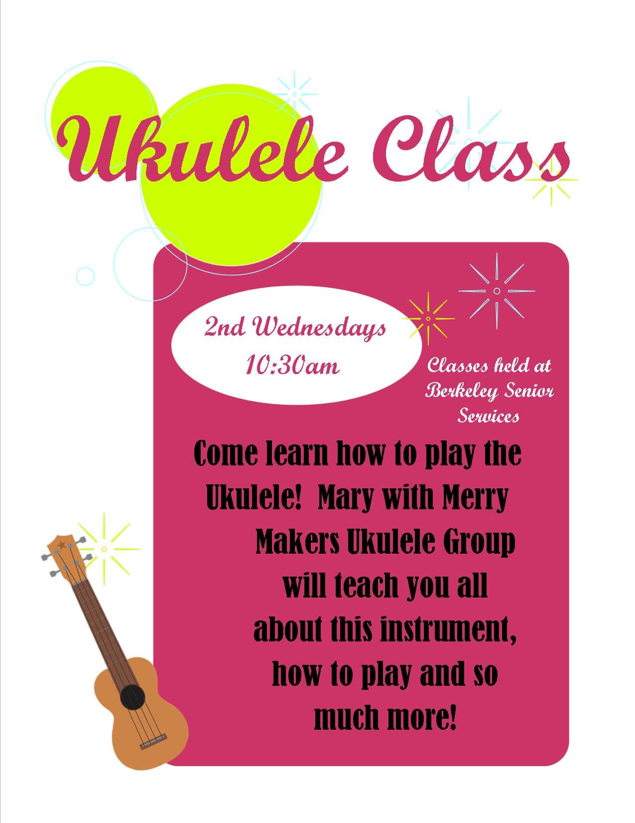 Ukulele Class Flyer ULiveUSA