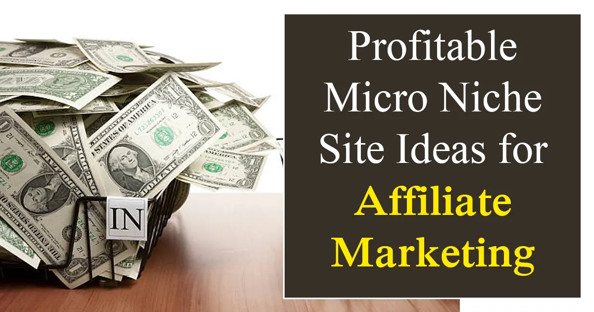 Micro Niche Site Ideas for Affiliate Marketing